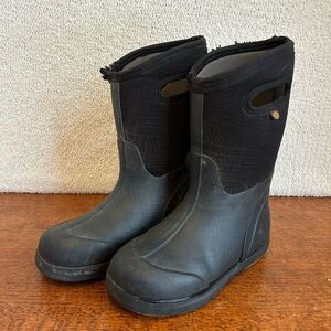 Kids Black waterproof Bogs Boots